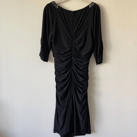 ADRIANNA PAPELL PLUS SIZE RUCHED COCKTAIL DRESS - Picture 5 of 11